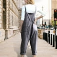 thumbnail image 4 of Pyhlmscde Women's Solid Color Fashionable Casual Loose Jumpsuit, Overalls for Women, Jumpsuits for Women, Sleeveless Tops for Women, 4 of 6