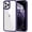 Purple, variant on for iPhone 11 Case Clear [Anti-Yellowing] Anti-Scratch Transparent Hard Back and Soft Edge [Military Grade Drop Protection] Shockproof Phone Cover - Black