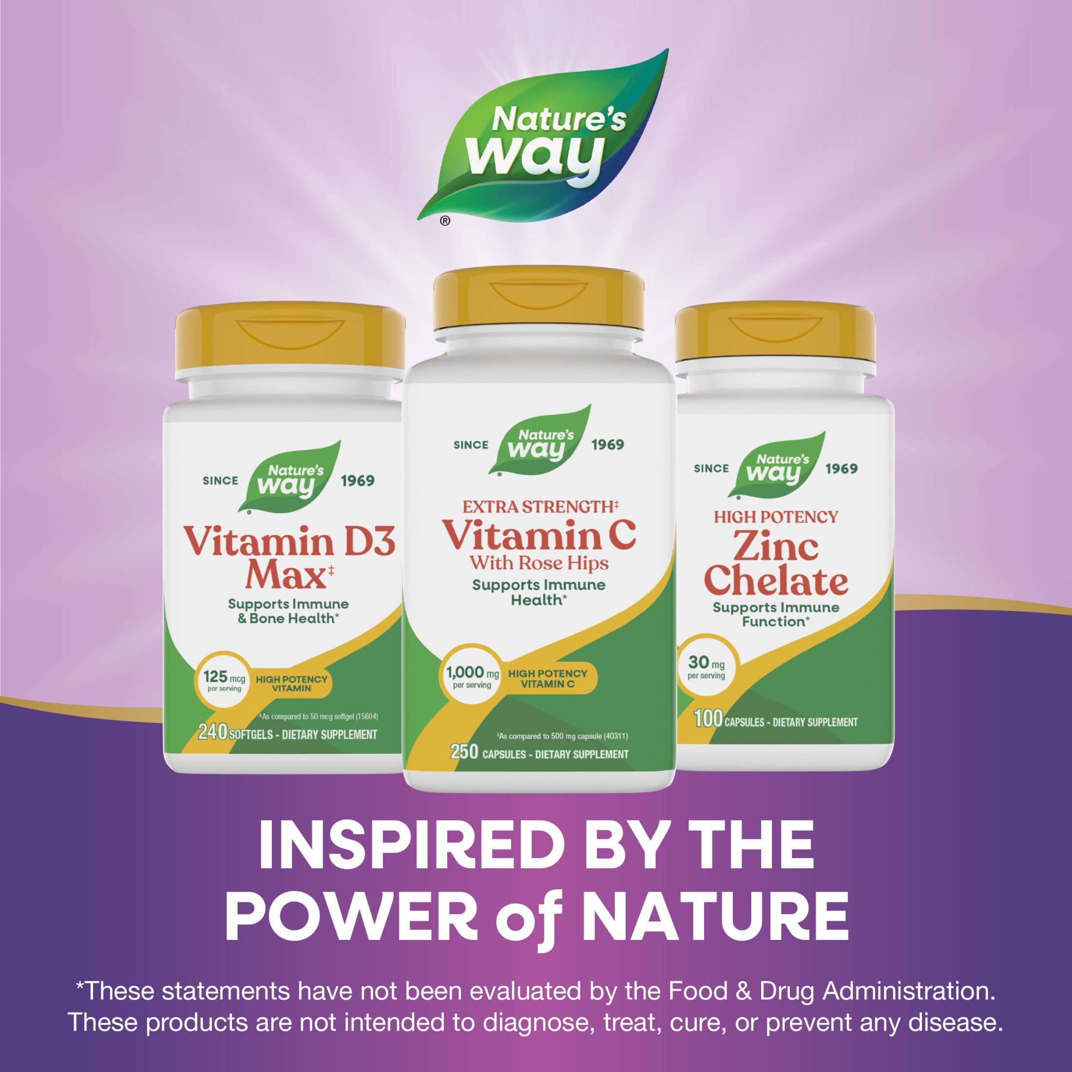 Nature's Way Extra Strength‡ Vitamin C with Rose Hips Capsules, Supports Immune Health*, 250ct