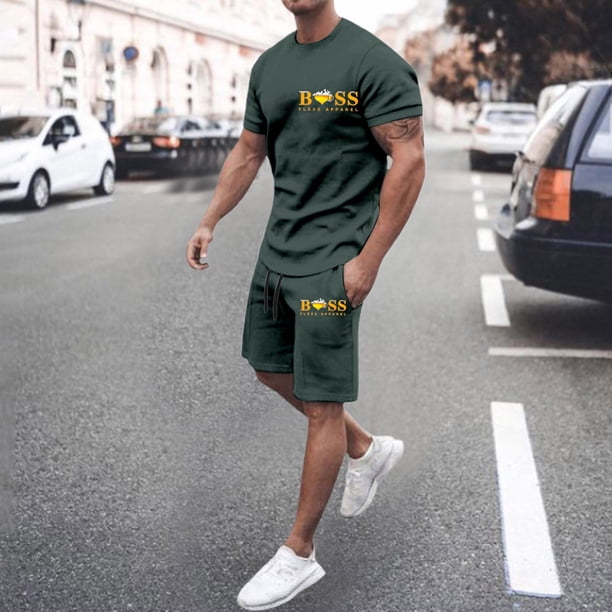 WILLBEST Pantalones Cortos Cargo para Hombre, Informales, para Entrenamiento, Jogging, para Exteriores, Senderismo, con Diseño Estampado para Uso Diario