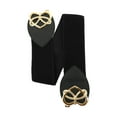 thumbnail image 2 of INSPIRE CHIC Womens Elastic Wide Waist Belts, Metal Buckle Stretchy Waistband Belt Black & Black-1, 2 of 6