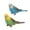 Colored#8, variant on Artificial Birds Lifelike Fake Parakeet 2Pcs Plastic Parrot Statues Garden Decoration Ornaments