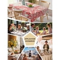 thumbnail image 5 of Coastal Red Table Cloth, Nautical Coral Seahorse Starfish Shell Waterproof Tablecloth for Rectangle Tables, Reusable Washable Fabric Table Cover for Restaurant Kitchen Dining Tables 60"x84", 5 of 6