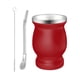 thumbnail image 2 of Juego de taza de mate de acero inoxidable para dormitorio, oficina y dormitorio. Rojo, 2 of 9
