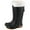 Black, variant on Xfvqtps Womens Rain Boots Waterproof Knee-Length Rubber Boots with Comfort Insole Plush Lined Casual Wear Garden Work Boots
