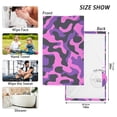 thumbnail image 2 of Purple Camouflage Pattern Bath Towel 100% Cotton Soft Thick High Absorbency Hand Face Towel Single Pack 16x28in, 2 of 7