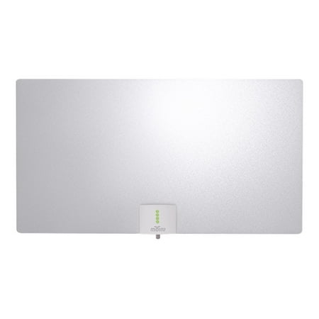 Mohu - Leaf Supreme Pro Indoor Amplified HDTV Antenna 65-Mile Range - Black/White