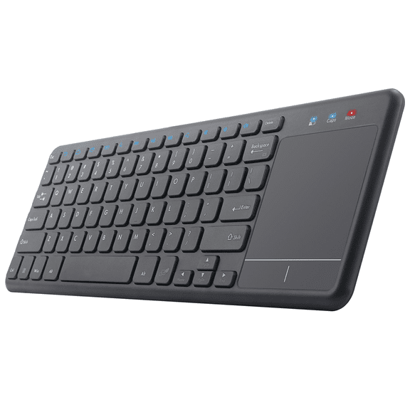 2.4G Wireless Rechargeable Bluetooth Keyboard with Touchpad, Portable Computer Keyboard with Trackpad, Wireless Ultra Slim Keyboard for PC/Laptop/Tablet/Phone/Smart TV