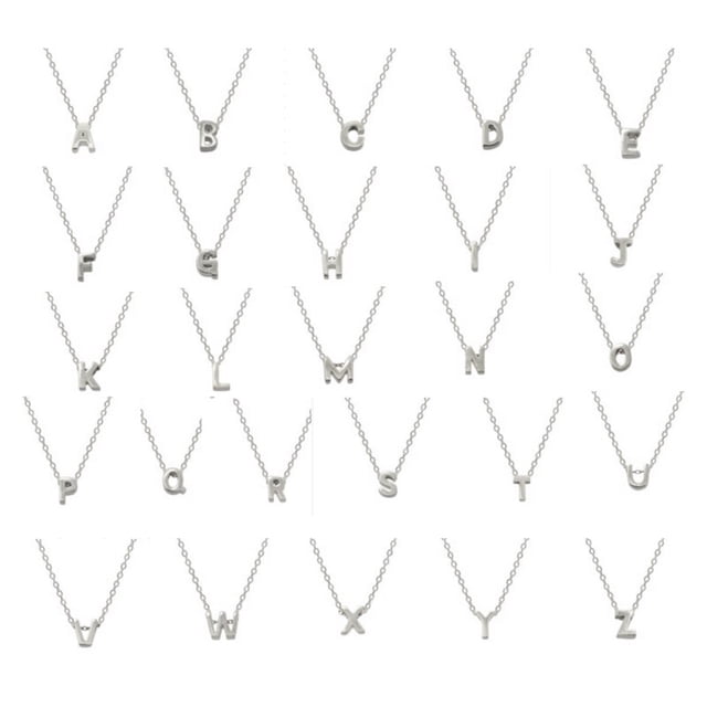 Collar con colgante de letra inicial de Plata de Ley 925 de Aide para Mujer y niña, Collares con alfabeto AZ para Mujer, joyería fina, regalos de navidad Tan Jianjun unisex