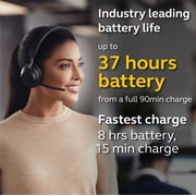 Jabra Evolve2 65 Headset - Stereo - Wireless - Bluetooth - 98.4 ft - 20 Hz - 20 kHz - Over-the-head - Binaural - Circumaural - Noise Cancelling, MEMS Technology Microphone - Black