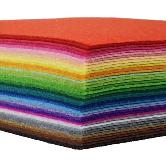Hojas de fieltro para manualidades flic-flac 42 piezas 10 x 10 cm, 1 mm de grosor