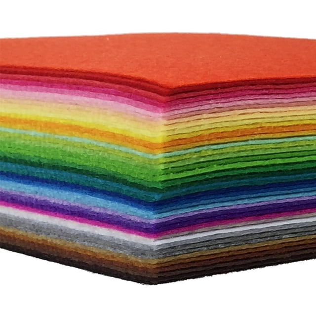 Hojas de fieltro para manualidades flic-flac 42 piezas 10 x 10 cm, 1 mm de grosor