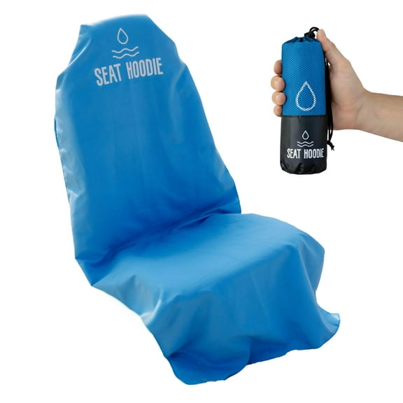 Toalla de coche, sudadera con capucha, funda portátil de microfibra azul