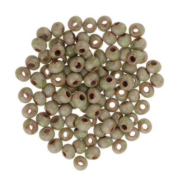 100 Piezas De Color Surtido De Cerámica Espaciador Grano DIY Pulseras Colres Joyería Fabricación De Artesanías - 6 # Color 6 Gloria Cuentas sueltas