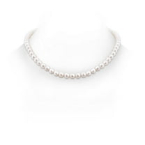 ANGARA 18" Freshwater Cultured Pearl Princess Necklace in 14K White Gold for Women | June Birthstone, Birthday, Anniversary, Jewelry Gift for Women | Pearl Necklace