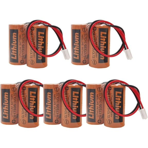 (5 Pack) 2CR17335A WK17 6V 1800mAh Lithium Battery Compatible for SANYO MR-BAT6V1 2CR17335A WK17 (CR17335 3 Volt)