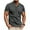 Dark Gray, variant on Summer Mens Undershirts Tank Solid Color Casual Half-button Opening And Closing Lapel Pocket Short Sleeves Gym Workout Athletic Tee Shirt ( Dark Blue ) S-4XL