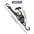 thumbnail image 3 of Ratchet Tie Down Straps Break Strength – Safety Lock S Hooks –for Moving Cargo, Appliances, Lawn Equipment, Motorcycle, 3 of 4