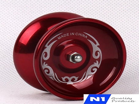 K1 Spin Ball Bearing Professional YoYo w/ STRINGS Gift Clear Red 