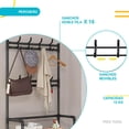 thumbnail image 4 of Perchero Resistente Estante Organizador Ropa Zapatera Rack negro 6.49 pulg Elly Decor ED-PHO-MUL, 4 of 8
