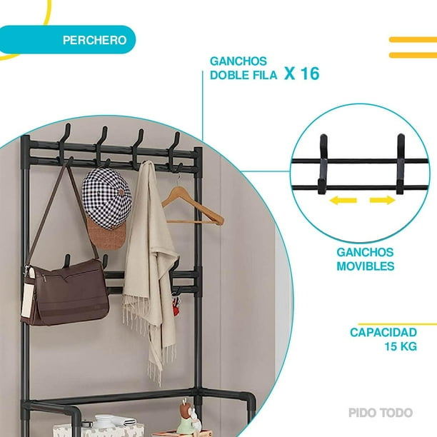 Perchero De Pie LUTODY Zapatero Auxiliar, Compacto De Varios