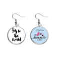 thumbnail image 1 of Alegria para el mundo quote Style Pendientes de sandía verano lóbulo desgaste Unbranded M, 1 of 3