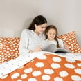 thumbnail image 5 of Feelyou Simple Polka Dot Full Size Comforter Sets, Chic Brush Artwork Bedding Comforter Set, Orange Cartoon Cycle Reversible Bedding Sets, Lightweight Room Decor, 3 Pieces, 5 of 8