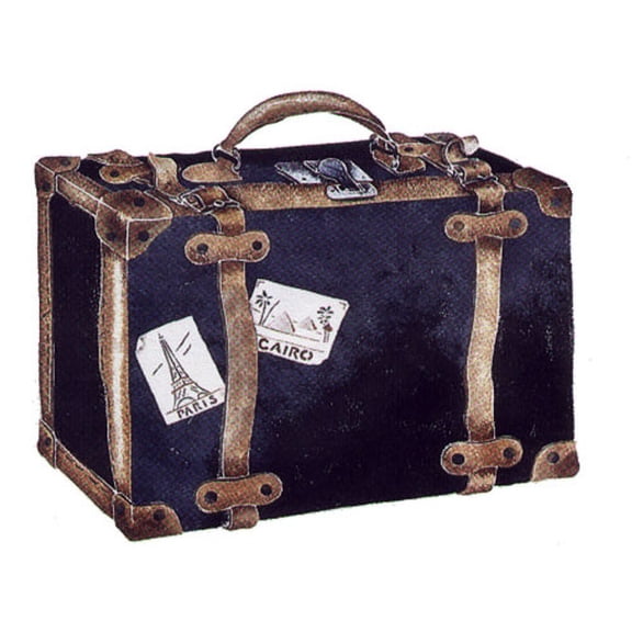 World Traveler Suitcase Wall Stencil - DEE510 by DeeSigns