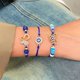thumbnail image 1 of Evil eye bracelet niche retro adjustable braided blue lucky bracelet three-piece set Couple jewelry Valentine's Day gift, 1 of 5