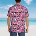 thumbnail image 6 of Balery Colorful Cute French Bulldog Print Men's Hawaiian Shirts Short Sleeve Beach Shirt Relaxed Fit Vacation Button Down Shirts-X-Large, 6 of 9