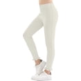 thumbnail image 2 of ZQUUVOU Girls Ice Silk Leggings Summer Ruffle Trim High Elastic Waist Breathable Lightweight Casual Yoga Leggings White, 2 of 8