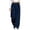 Navy, variant on Women's Lounge Pants Plush Cable Knit Drawstring Waist Loose Wide Leg Winter