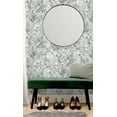 thumbnail image 2 of Black & White Jungle Leaves Tropical Wallpaper R8357, 2 of 4