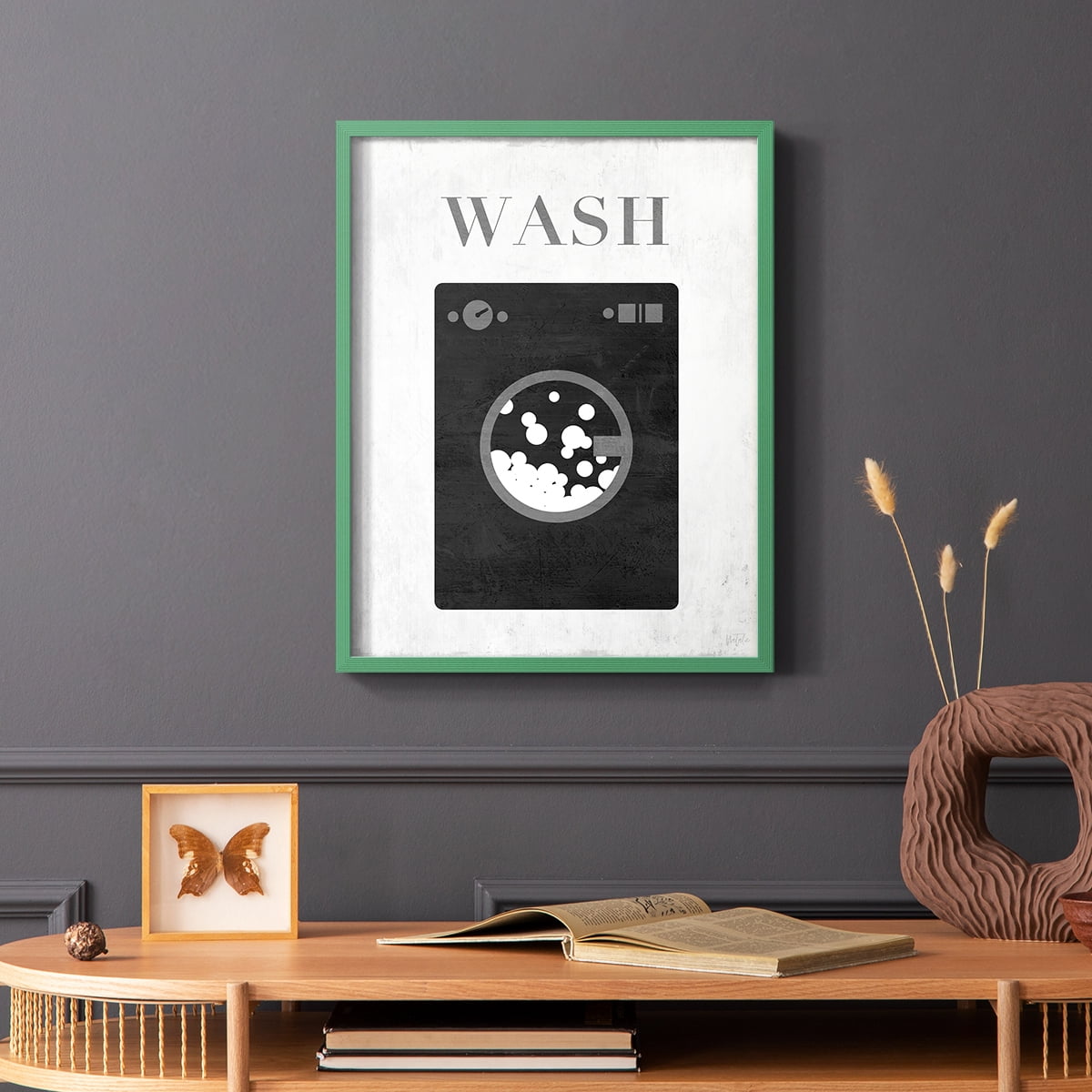 Wash Framed Print in Green Solid Wood 11 x 14 Framed Print