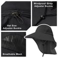 thumbnail image 5 of KEYAHAPPY Sun Hats for Women with Neck Flap UPF 50+ UV Protective Hiking Fishing Hats Wide Brim Sun Hat for Women & Men, Black, 5 of 7
