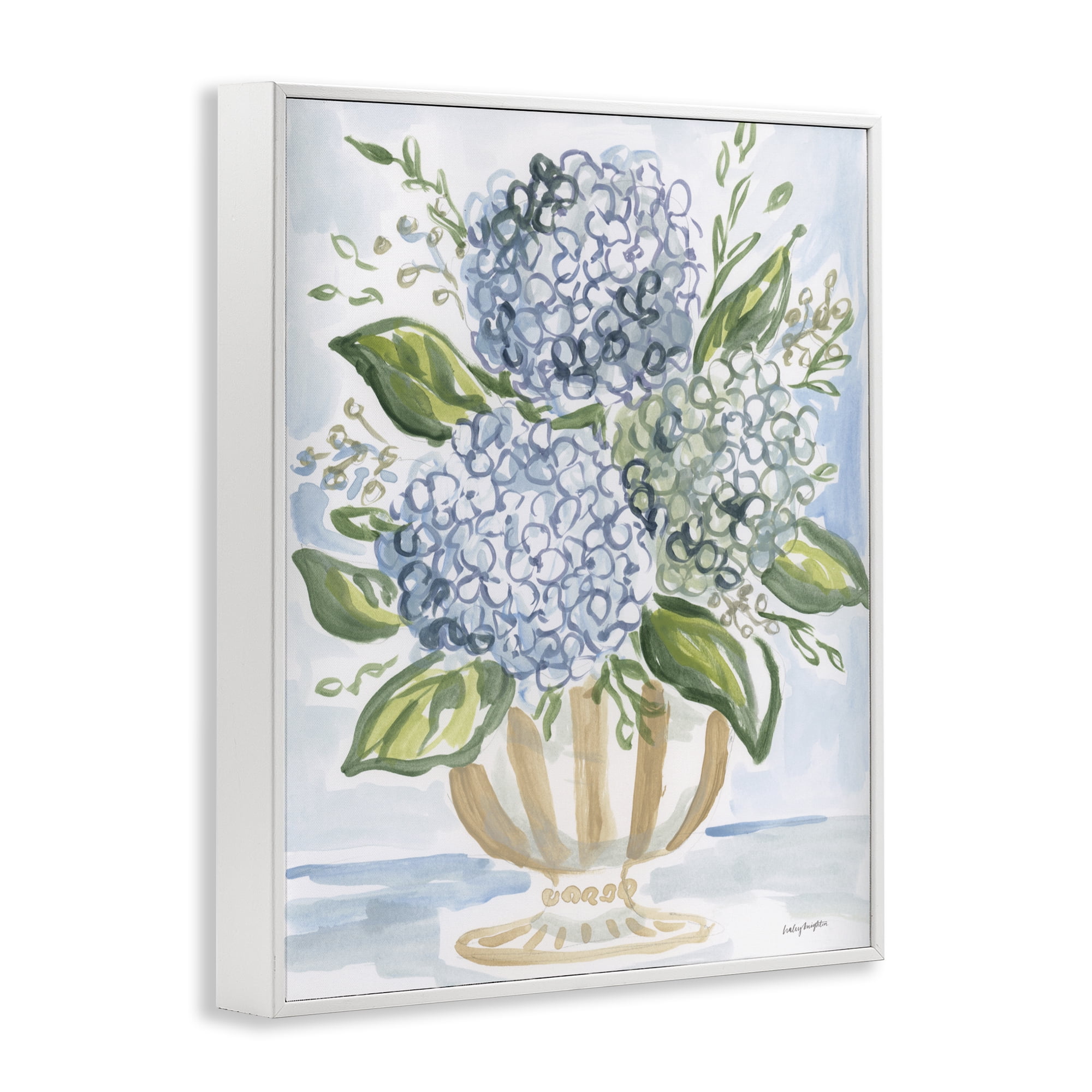 Stupell Industries Serena Pastel Hydrangea Bouquet White Framed Giclee Art, design by Haley Knighten