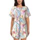 thumbnail image 1 of Fotbe Abstract Marble Texture Conjunto de Pijama Estampado para Mujer, 2 Piezas, Ropa de Dormir con Camiseta de Manga Corta y Shorts Suaves-XX-Large, 1 of 6