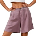 thumbnail image 4 of Nkmbld Women's Shorts Summer Casual Elastic Waist Boho Wide Leg Embroidered Beach Vacation Shorts, 4 of 5