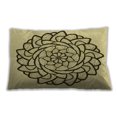 thumbnail image 1 of Ahgly Company Patterned Outdoor Rectangular Mustard Yellow Lumbar Throw Pillow, 13 inch by 19 inch, 1 of 5