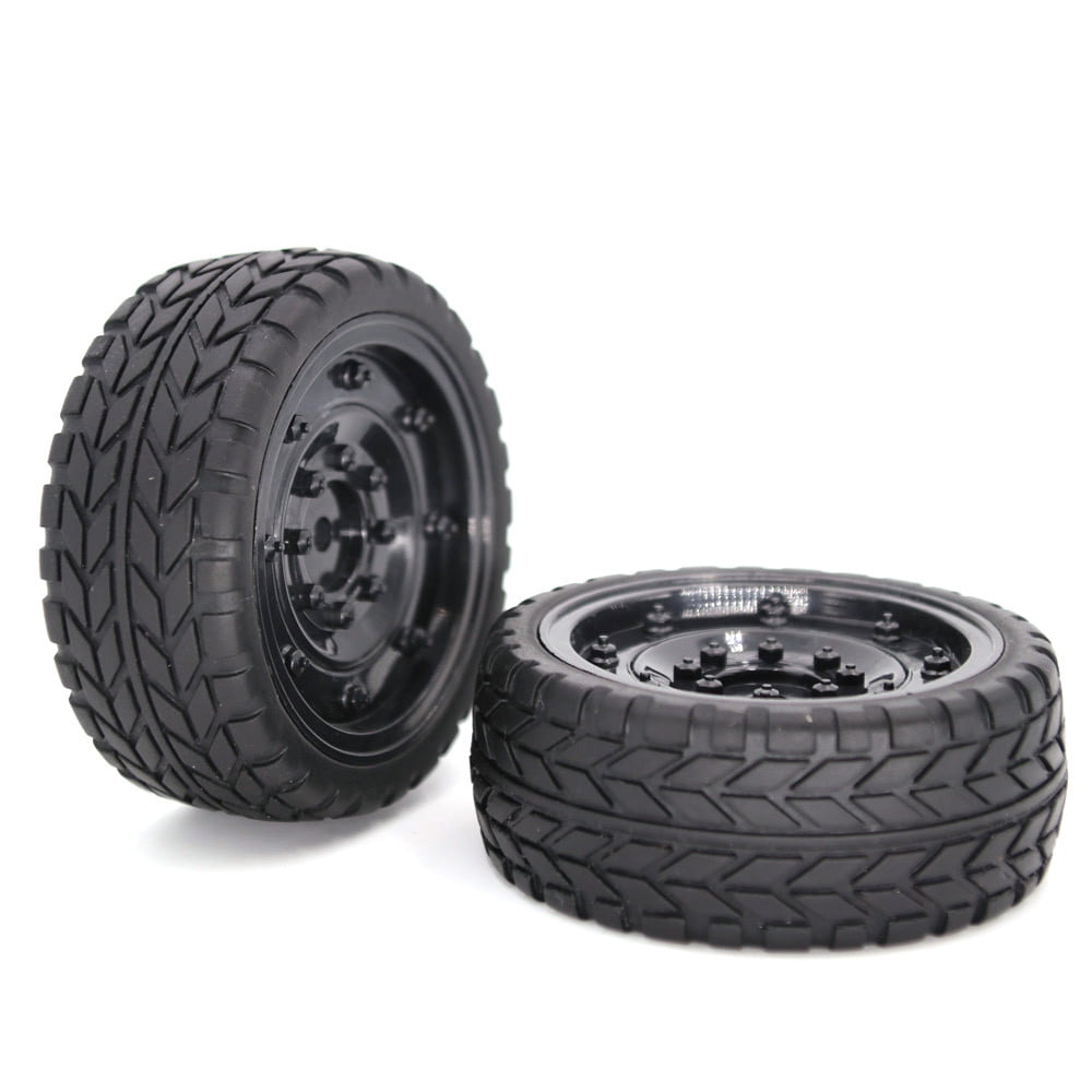 iuhan 2pcs car tire rubber wheel tyre 63mm for 1 10 rc drift on road racing car truck black a walmart com walmart com walmart