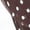 Brown, variant on Brown Polka Dot High-Neck Ruched Long Sleeve Midi Dress, Elegant Fitted Design For Office Or Evening Wear