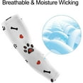 thumbnail image 3 of GZHJMY Women UV Sun Protection Arm Sleeves Cooling Sleeves Arm Cover Shield Men Cycling Running Black Paw Print Doodle for Outdoor Indoor, 3 of 6