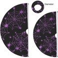 thumbnail image 3 of Halloween 48 Inches Tree Skirt with Spider Net,Christmas Purple Tree mat for Holiday Party Decorations, 3 of 6