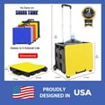 thumbnail image 5 of Quik Cart Collapsible Rolling Crate on Wheels for Teachers Tote Basket 80 lbs Capacity, Made from Heavy Duty Plastic and Used as a Seat, Canary, Yellow, 5 of 6