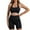 Black 2 piece outfits for women, variant on Usmixi Sports Sets for Women Womens Workout Sports 2 Piece Outfits Zipper Knitted Ribbed Tank and Yoga Legging Shorts Sets Ladies Girls Running Fitness Lounge Sets