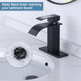 thumbnail image 5 of Bathroom Sink Drain with Overflow 2 Pack, Matte Black Pop-Up Drain Stopper Vanity Sink Clicker Drain Stopper, 5 of 6