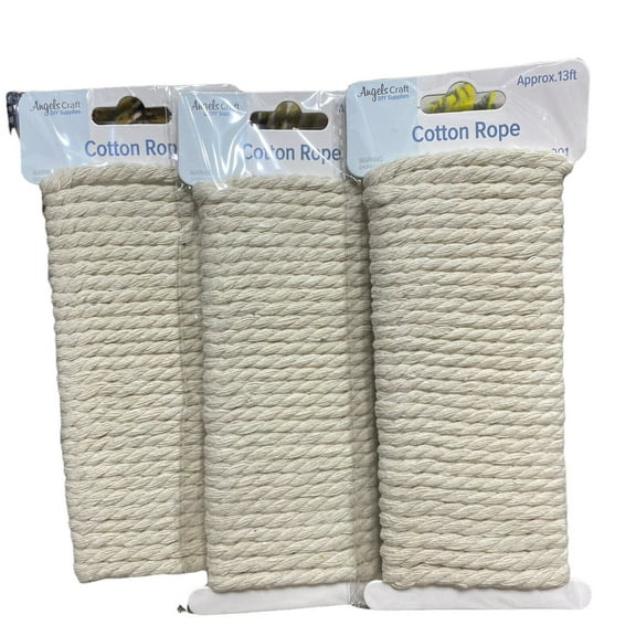 Angels Craft Approx.13 ft Cotton Rope Pack of 3