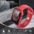 thumbnail image 3 of IBAOLEA Compatible for Apple Watch Series 6/5 /4 /SE 40mm Case with Screen Protector Accessories Slim Guard Thin Bumper Full Coverage Matte Hard Cover Defense Edge for iWatch Women Men GPS (Red) Red, 3 of 6