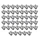 thumbnail image 2 of 45 portatarjetas pequeños para mesa, con forma triangular, para aniversario Negro, 2 of 7