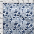 thumbnail image 3 of oneOone Velvet Medium Blue Fabric Beach Sewing Material Print Fabric By The Yard 58 Inch Wide, 3 of 4